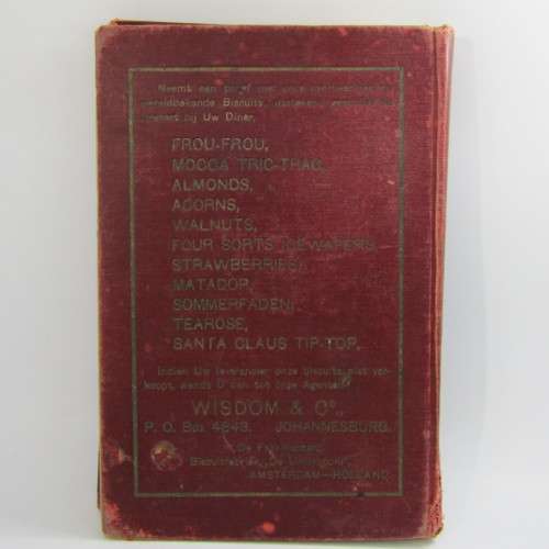 Oranje Kook-Koek en resepten-boek voor Zuid - Afrika - 1913 Mev DJH