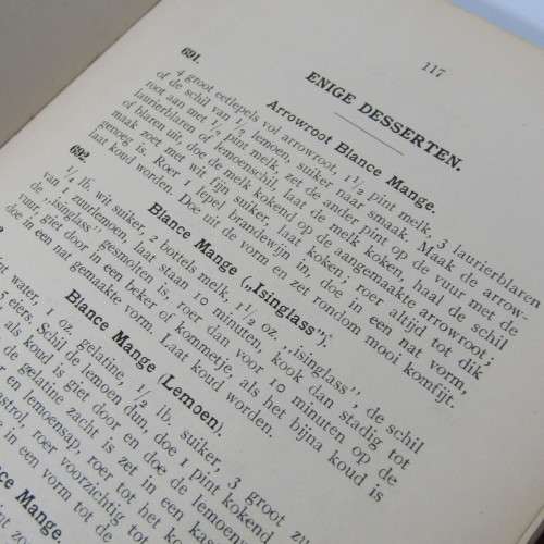 Oranje Kook-Koek en resepten-boek voor Zuid - Afrika - 1913 Mev DJH
