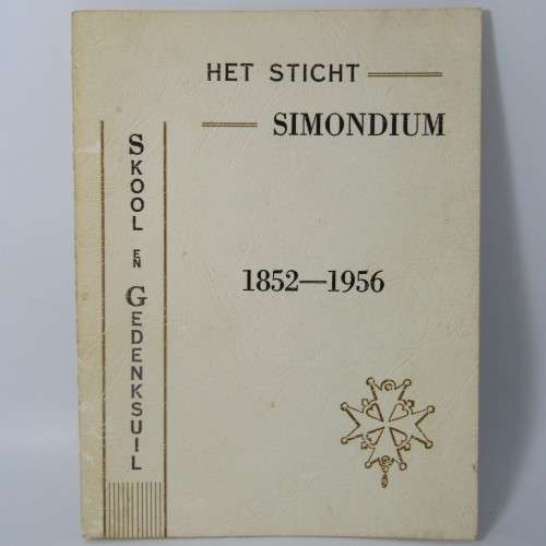 Het Sticht Simondium 1852-1956 booklet