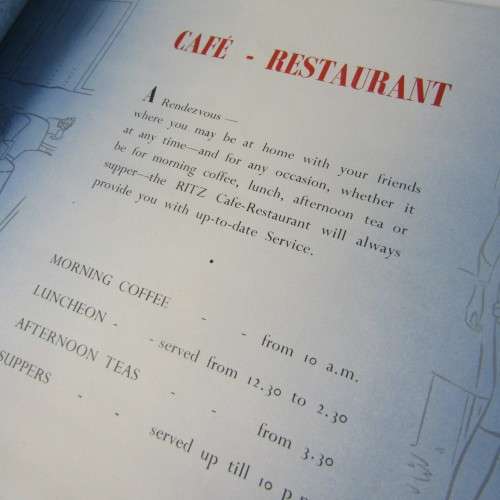 The New Ritz theatre - Programme for piece `Blue Skies` - Vintage