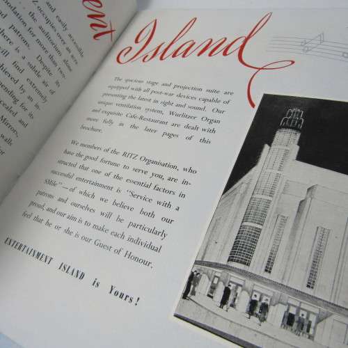 The New Ritz theatre - Programme for piece `Blue Skies` - Vintage