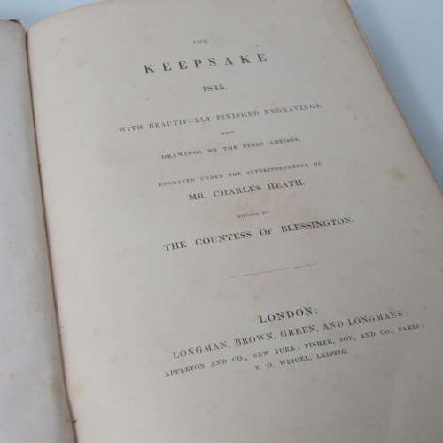 The Keepsake 1845 edition - some edge damage - with engravings