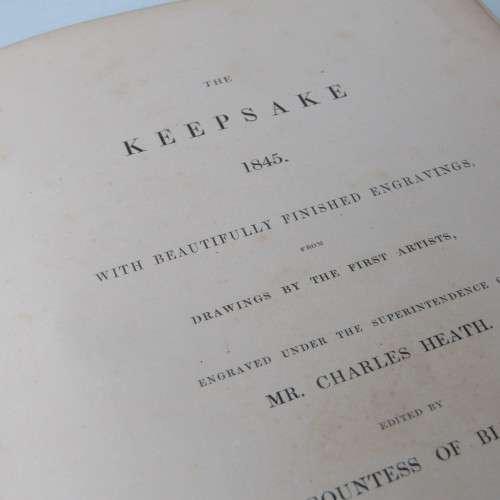 The Keepsake 1845 edition - some edge damage - with engravings