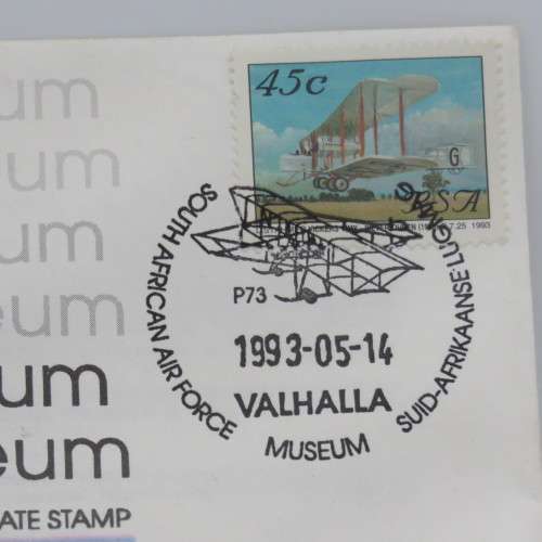 South African Air Force Museum Permanent date stamp inauguration, first day cover