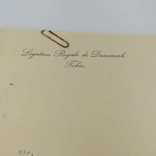 Documents and certificate for the 1929 appointment of the Greek consul in Japan