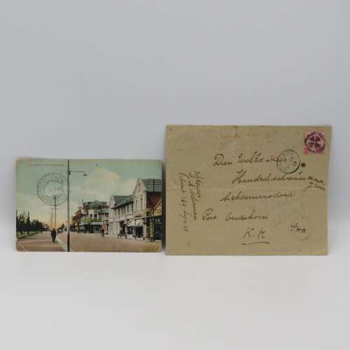 Boer War P.O.W. cover from St Helena to Oudtshoorn - with censor mark 1901 cancellation on front