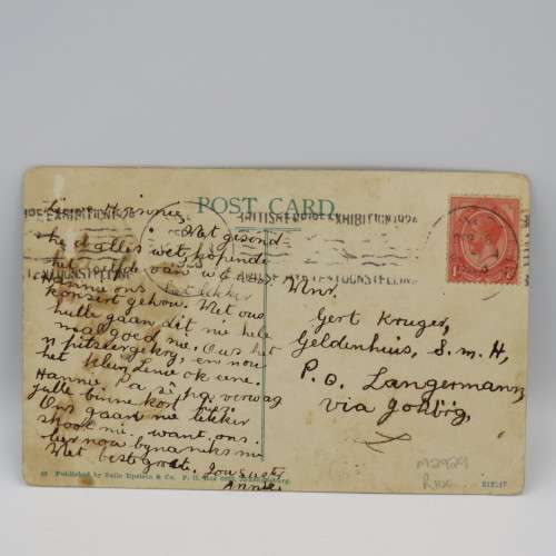 Boer War P.O.W. cover from St Helena to Oudtshoorn - with censor mark 1901 cancellation on front