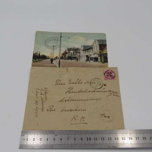 Boer War P.O.W. cover from St Helena to Oudtshoorn - with censor mark 1901 cancellation on front