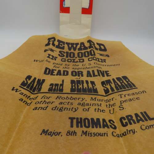 $10,000 Reward Poster for Capture of Sam and Belle Star - #207 Authentic Replica