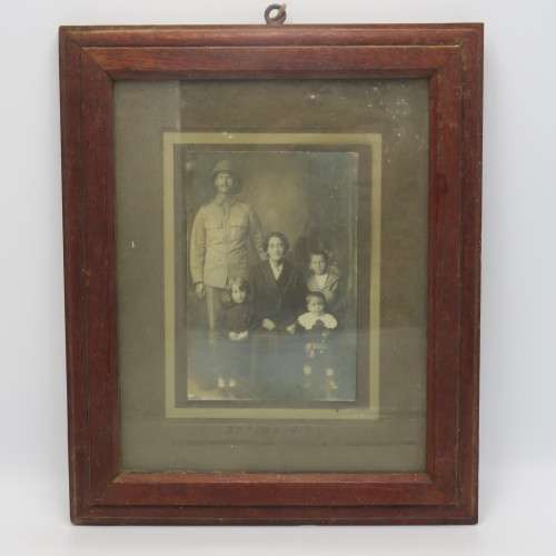 1917 picture of WW2 soldier & his family - framed