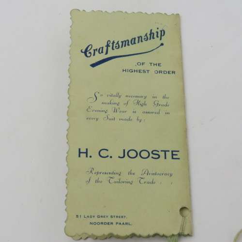 1935 Paarl Municipal Employees Association Dance programme booklet with pencil