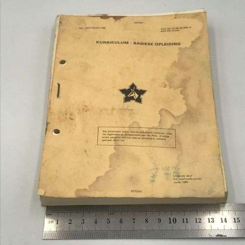 1985 SA Army Basic Training curriculum