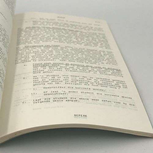 Leërhoofkwartier 1985 Metodes van Instruksie booklet