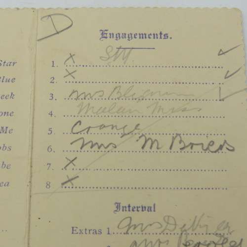 1936 Paarl Municipal Employees Association Dance programme booklet with pencil
