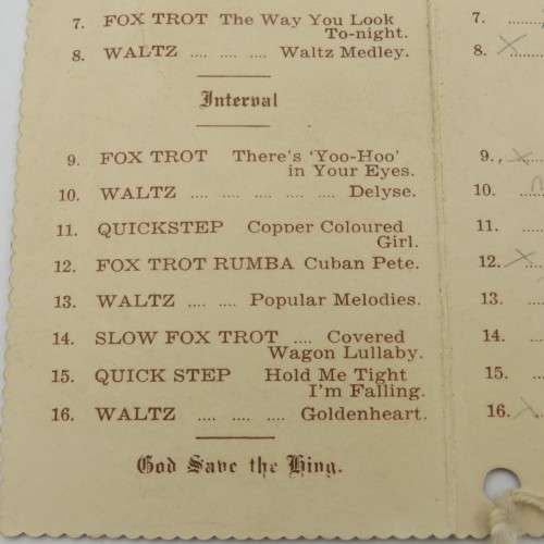 1937 Paarl Municipal Officials Annual ball programme booklet with pencil
