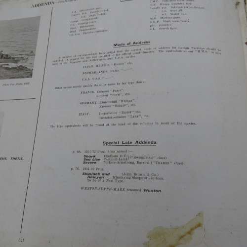 1932 Copy of Jane`s Fighting ships - scarce