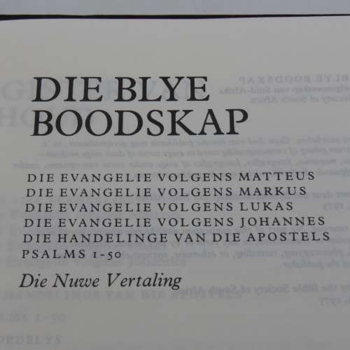 1975 Blye Boodskap 1979 Die Nuwe Testament & Psalms