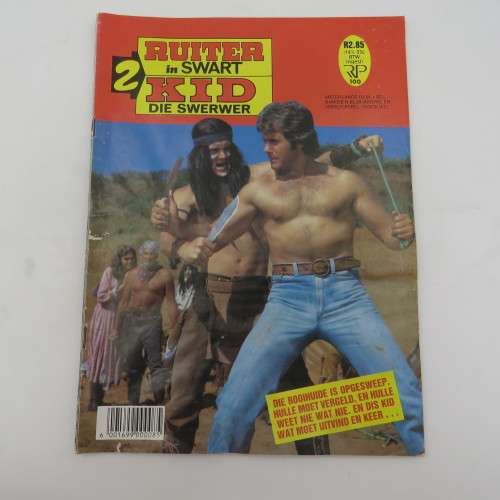 Vintage photo comic book - Ruiter in Swart + Kid die swerwer, double issue - no 100