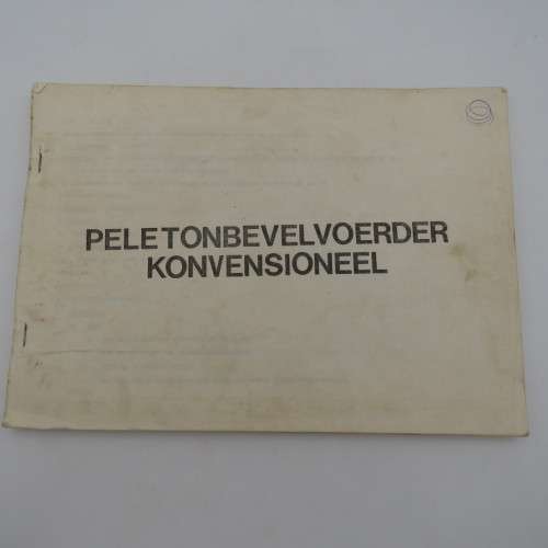 Peletonbevelvoerder Kovensioneel SA Army training manual 1980`s