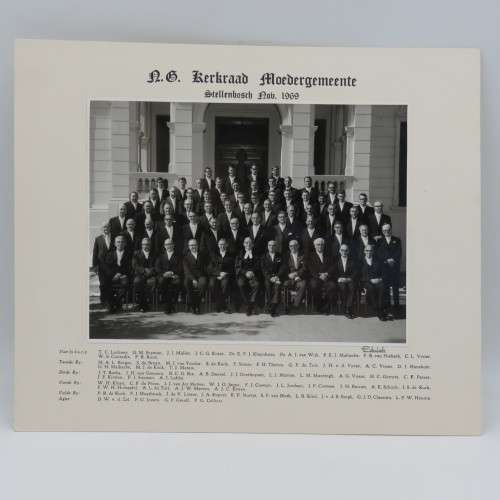 Stellenbosch NG Kerk 1969 Church leaders photo