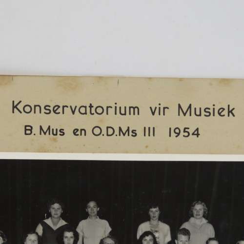 University of Stellenbosch 1954 Conservatorium for music - Photo of Lectors and Learners