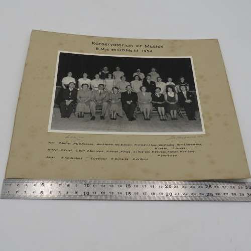 University of Stellenbosch 1954 Conservatorium for music - Photo of Lectors and Learners