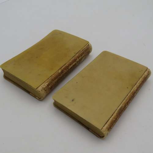 Pair of Psalmen and Gezangen 1918 booklets with faux ivory covers