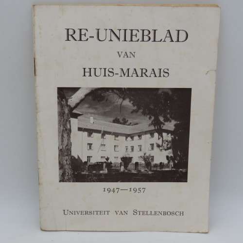 Stellenbosch Huis Marais Original 1953 letter plus 1957 Reunion booklet and 9 photos
