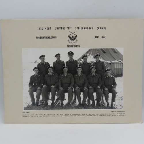University of Stellenbosch - Regimental Leaders - July 1966 - Camp in Bloemfontein