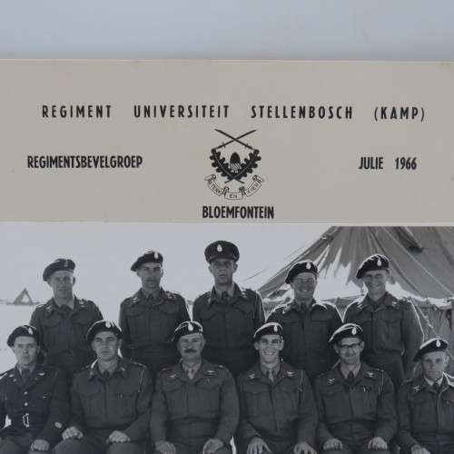 University of Stellenbosch - Regimental Leaders - July 1966 - Camp in Bloemfontein