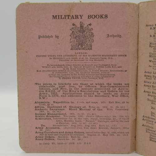 WW1 Signalling training manual in excellentcondition - issued 1915 by the War office