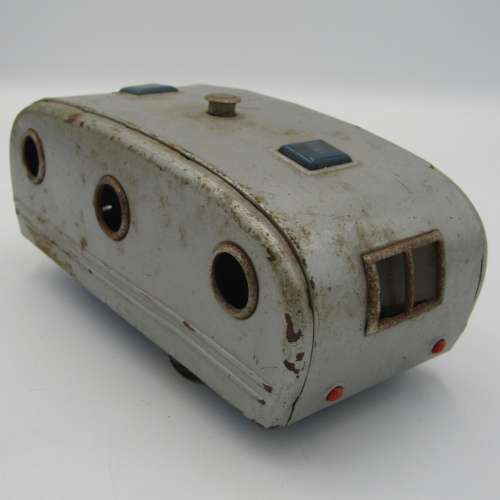 Vintage Japanese tinplate metal toy caravan