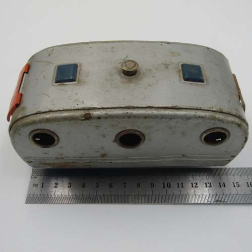 Vintage Japanese tinplate metal toy caravan