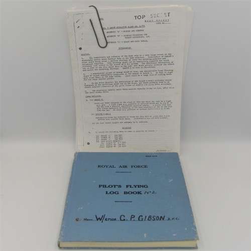 RAF Pilots Flying log book No. 2 of wing commander Guy Gibson, DFC - Facsimile reproduction