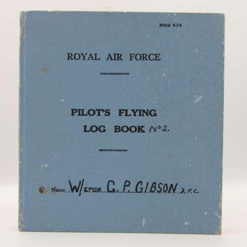 RAF Pilots Flying log book No. 2 of wing commander Guy Gibson, DFC - Facsimile reproduction