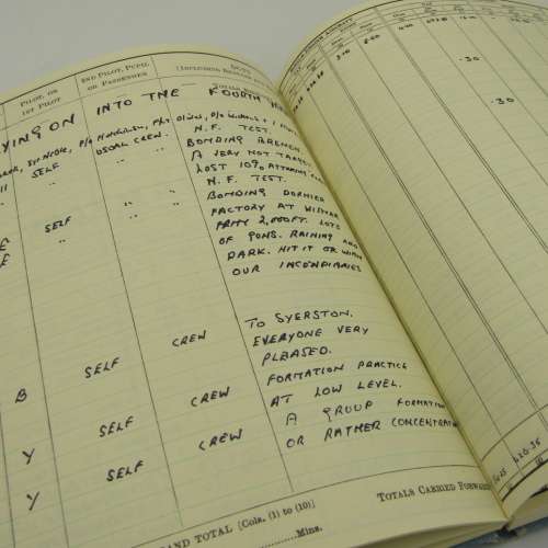 RAF Pilots Flying log book No. 2 of wing commander Guy Gibson, DFC - Facsimile reproduction