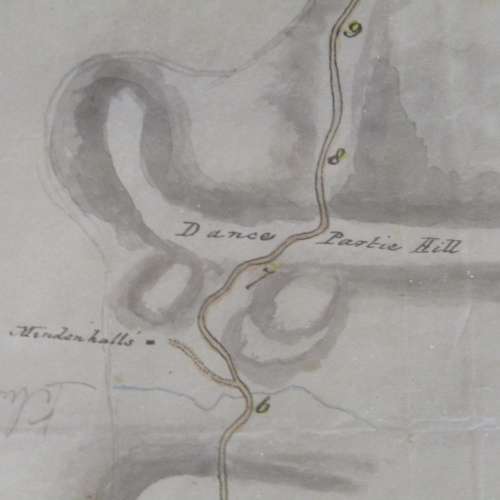 Original 1861 Royal Engineers hand drawn map from Fort Beaufort Victoria bridge to Koonap drift
