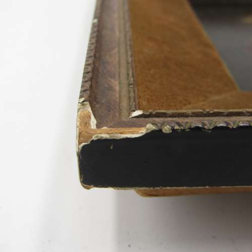 Antique oil on wood painting by Wilhelm Koller (1829 - 1884) with clear coating - some frame damage