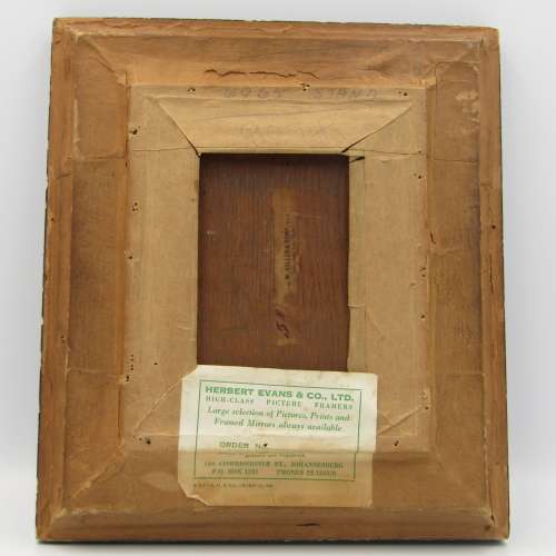 Antique oil on wood painting by Wilhelm Koller (1829 - 1884) with clear coating - some frame damage