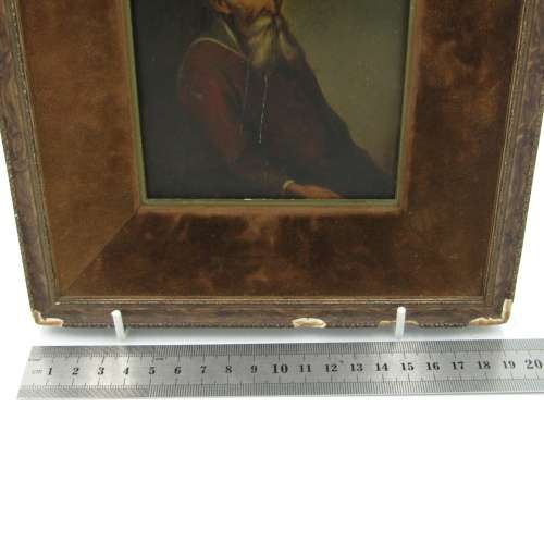 Antique oil on wood painting by Wilhelm Koller (1829 - 1884) with clear coating - some frame damage