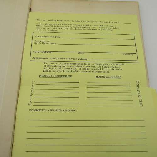 Gillete`s 1956 World Construction Prefiled Catalogs