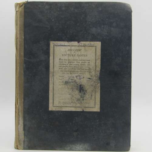 Aircrew lecture notes WW2 - Peter Fletcher ( MBE)