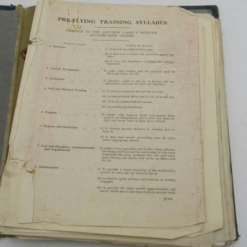Aircrew lecture notes WW2 - Peter Fletcher ( MBE)