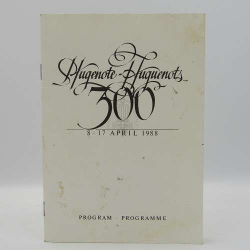 Huguenots 300 Years 1988 program with many newspaper cuttings - 2 programs included