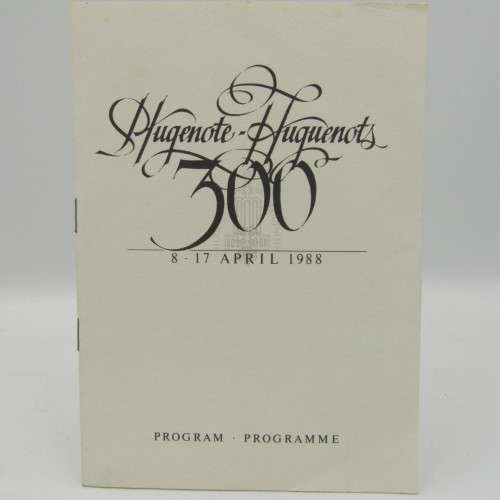 Huguenots 300 Years 1988 program with many newspaper cuttings - 2 programs included