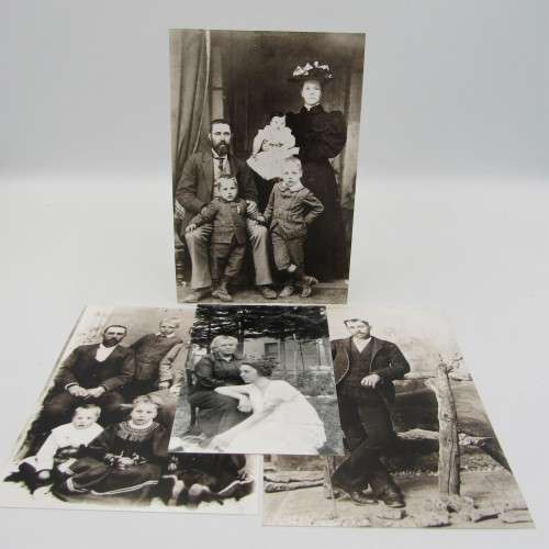 Lot of 4 antique photos - Celliers family Stellenbosch district - reprints