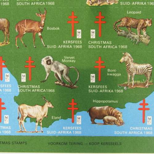 Full set of South Africa 1968 Christmas Stamps in mint condition