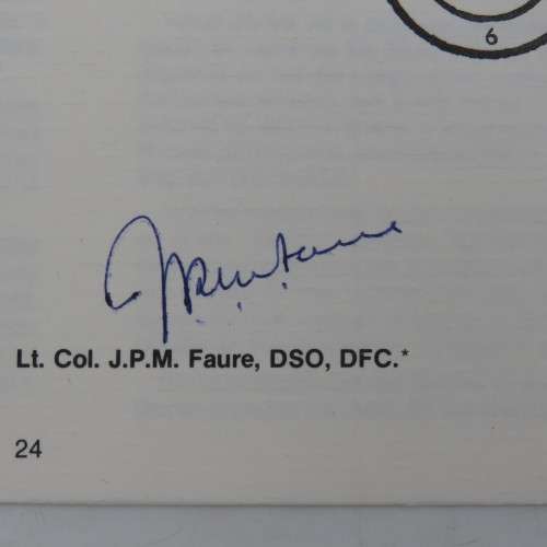 Spitfire 50 years cover flown in spitfire PT672 COVER NO 909 OF 8000 Signed by DSO EDFC recpient LTC