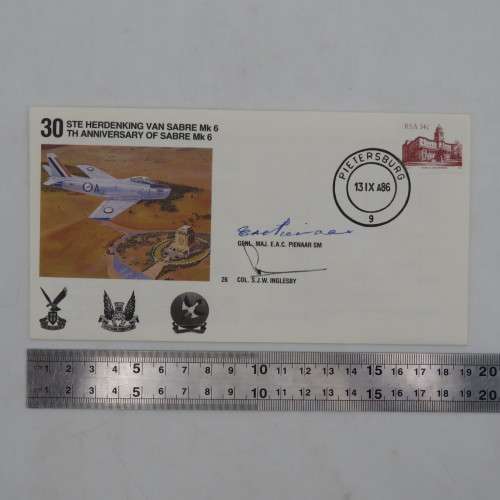 30th anniversary of the Sabre Mk6 flown in a mirage 3cz of 2 squachon no 1472 of 6000 signed by Genl