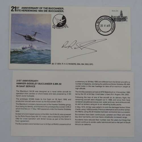 21st anniversary of the buccaneer flown cover no 640 of 7000 Flown in a buccaneer of 24 squadron and